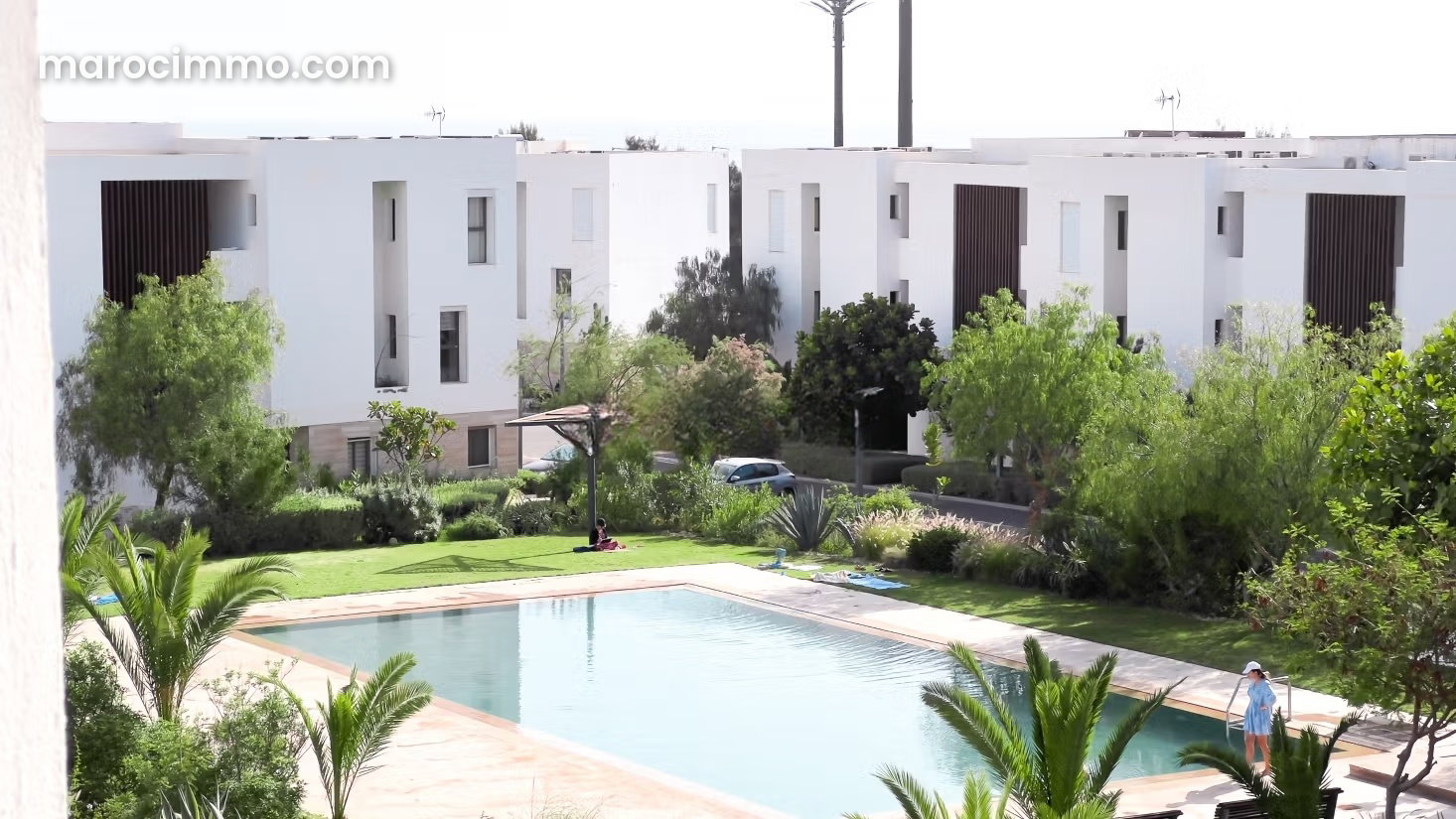 Appartement 80 m² vue mer, résidence avec piscine, Port d'Agadir — Agadir