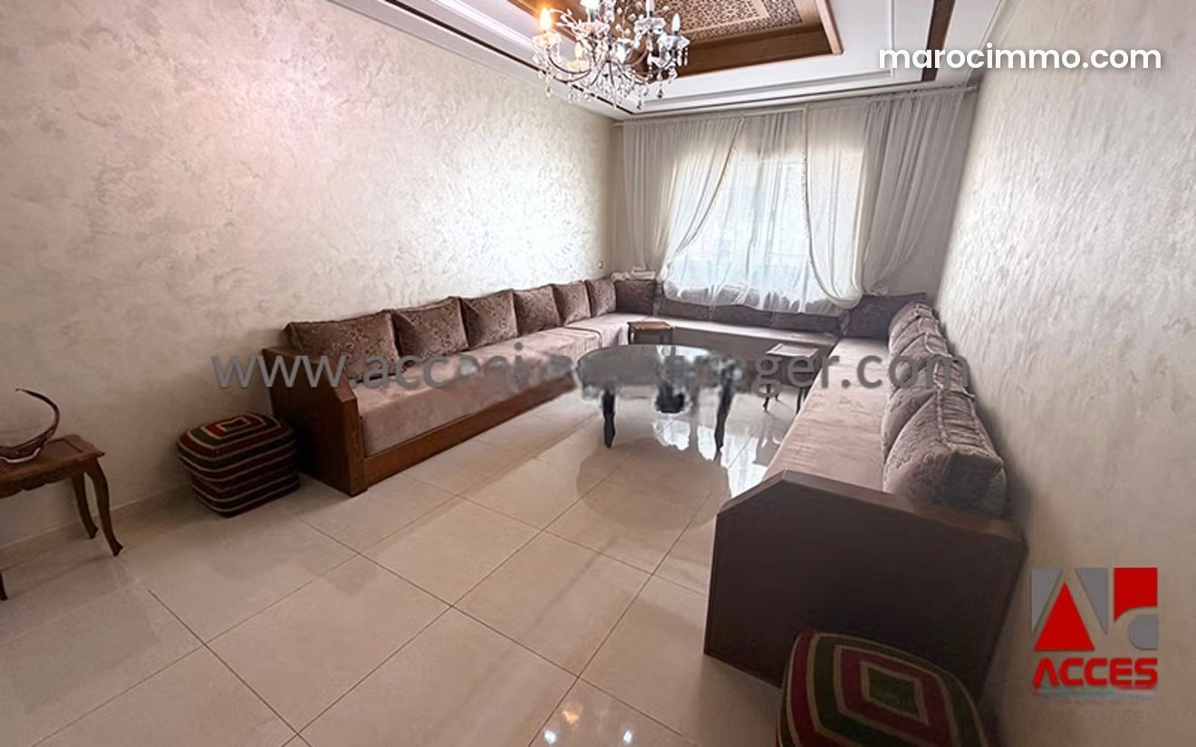 Furnished 130 sqm Apartment, 3 Bedrooms, Central Tangier — Tangier