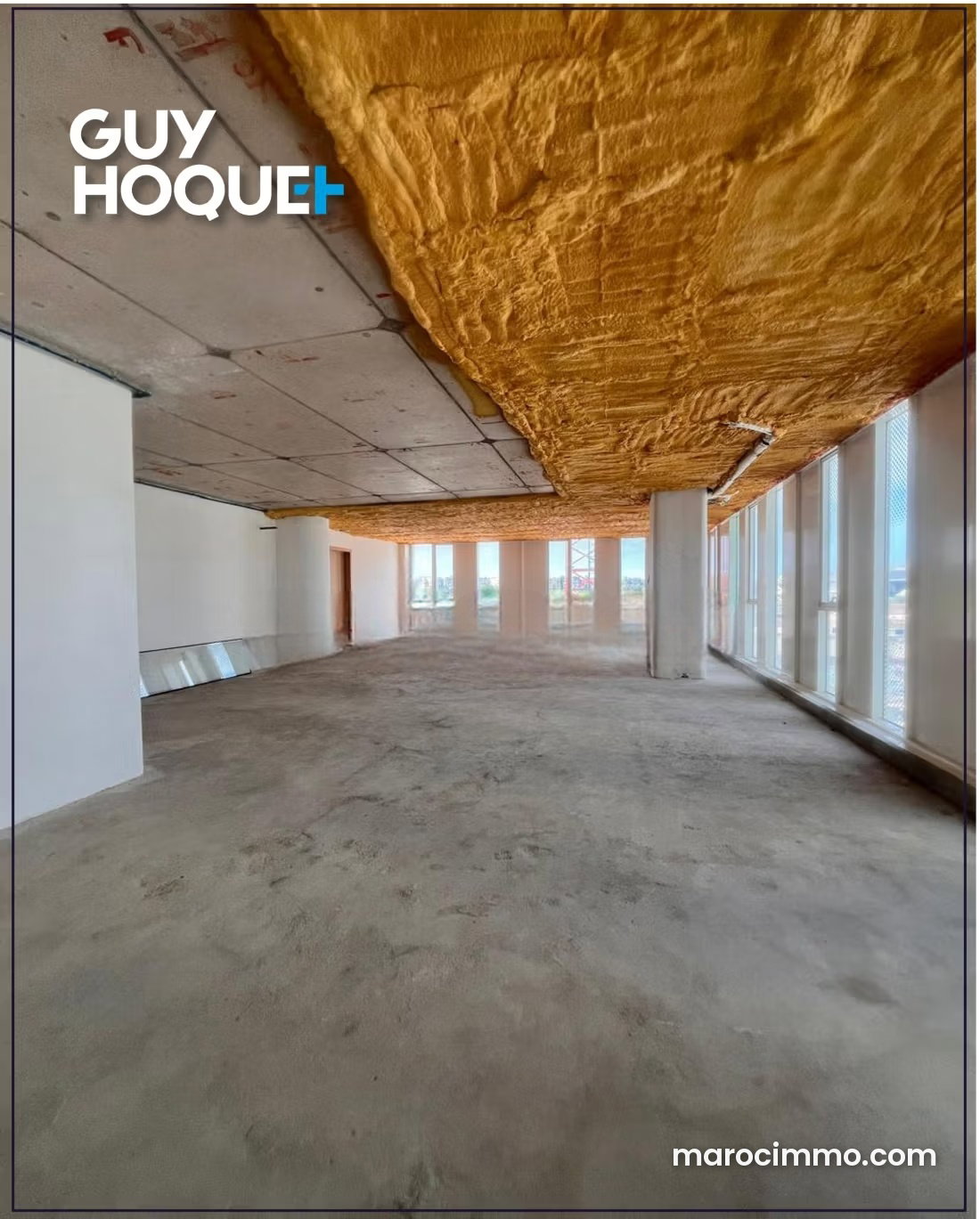 Bureau 154 m² à louer, Casablanca Finance City, plateau brut — Casablanca