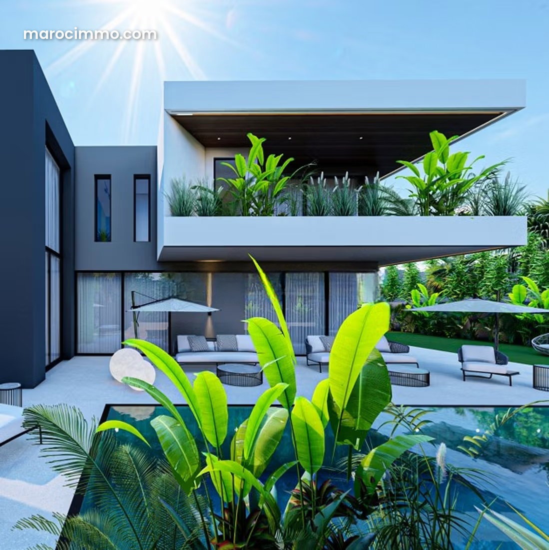 Villa de luxe à vendre à Tassoultante, vue montagne et piscine — Tassoultante