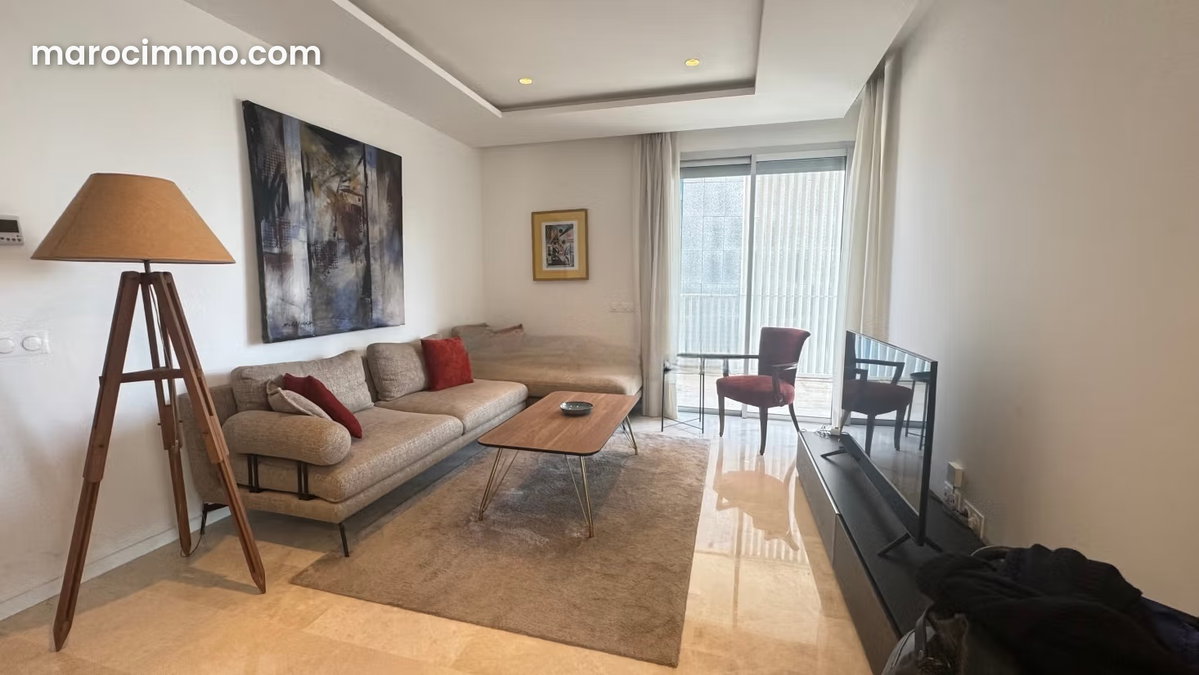 Luxury Apartment for Rent in Casablanca Finance City. Total Area 65 m². Fully Furnished