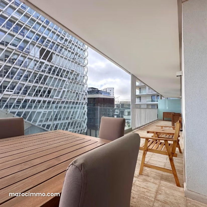 Appartement meublé 126 m², Casablanca Finance City, vue panoramique — Casablanca