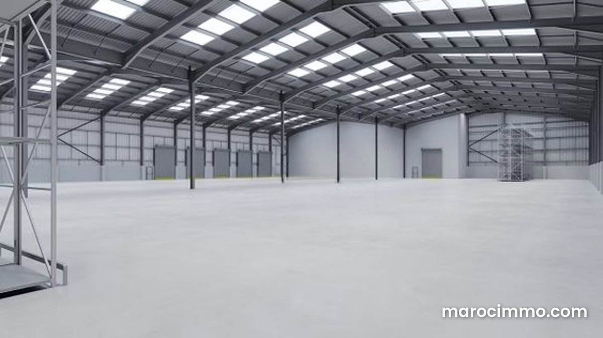 Entrepôt de stockage 1700 m² ONSSA Route El Jadida