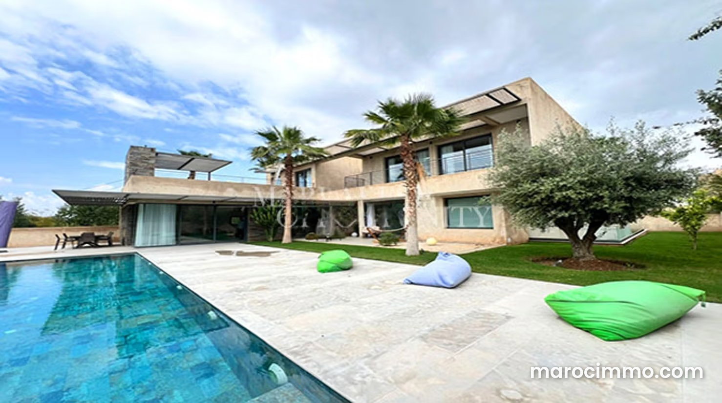 Furnished 675 sqm villa, 5 suites with pool, Amelkis Golf Course, Marrakech — Marrakesh