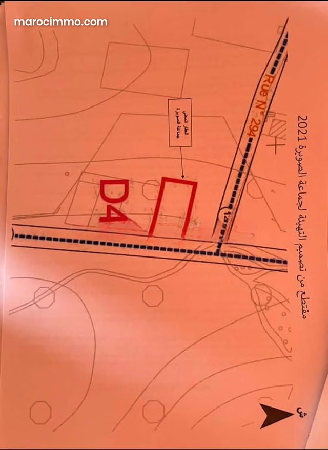 Terrain en réquisition de 1000 m² à Ghazoua — 2