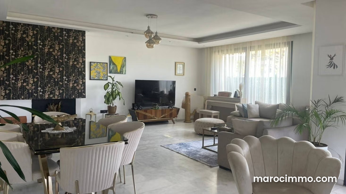 Furnished 3-Bedroom Villa for Rent, Ville Verte Bouskoura — Bouskoura