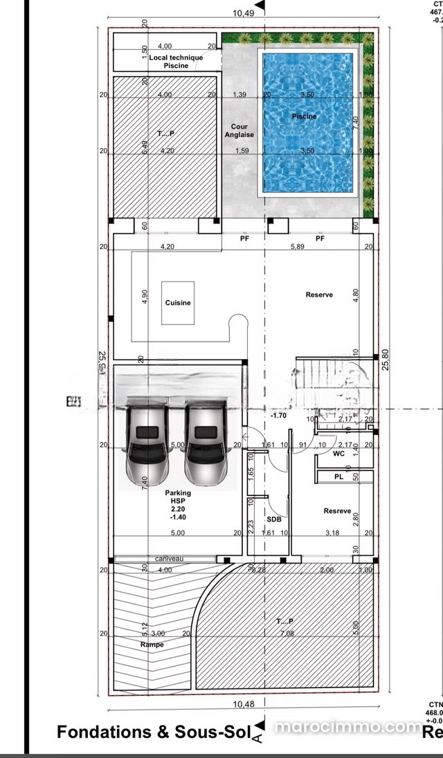 Beau terrain villa à la vente à Route ain Chkaf sans vis à vis. Superficie 271 m² — 5