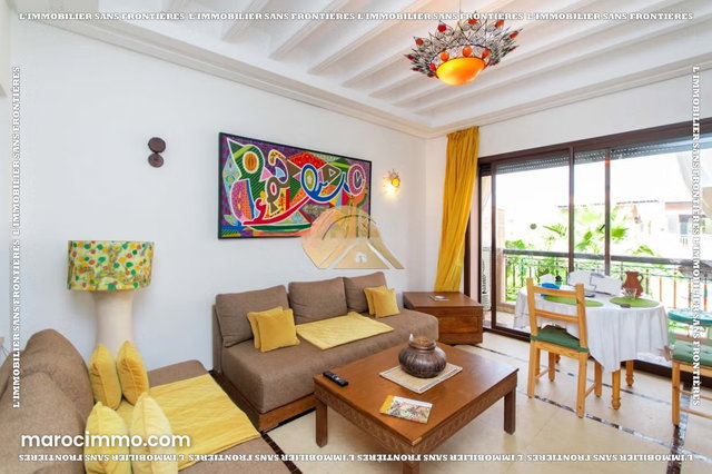 Appartement Meublé à vendre à Targa, Marrakech — Résidence avec piscine collective — 56 m² — 3