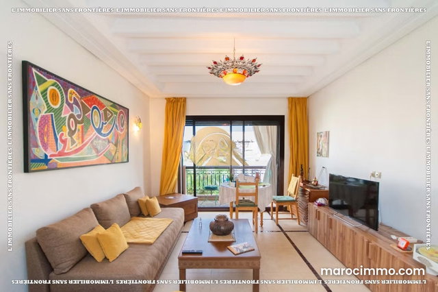 Appartement Meublé à vendre à Targa, Marrakech — Résidence avec piscine collective — 56 m² — 2