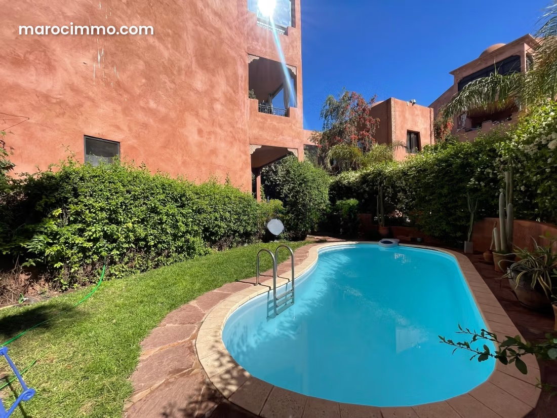 Ground-floor garden apartment with swimming pool in Marrakech, Casablanca Road — Marrakesh