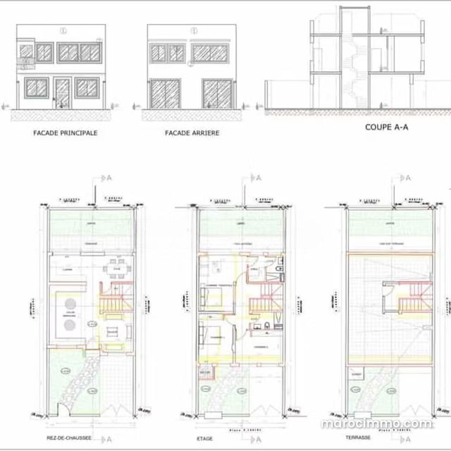 Villa à Vendre de 149.0 m² à Casablanca, Ain Chock — Casablanca