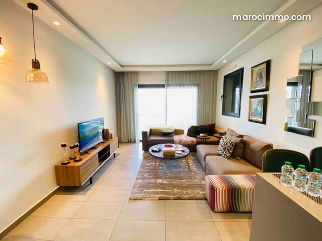 Rent this apartment in Casablanca Finance City. 52 m². Fully furnished — 3