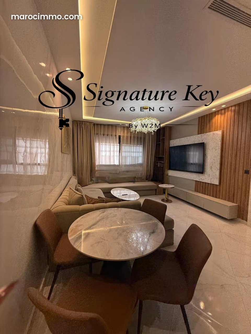 Appartement de luxe meublé à louer à Tanger 9500dh