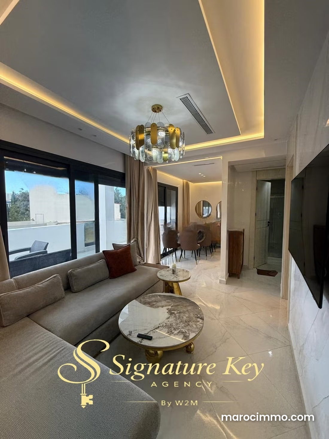 Furnished 60 m² Apartment with South-Facing Terrace, Iberia, Tangier — Tangier
