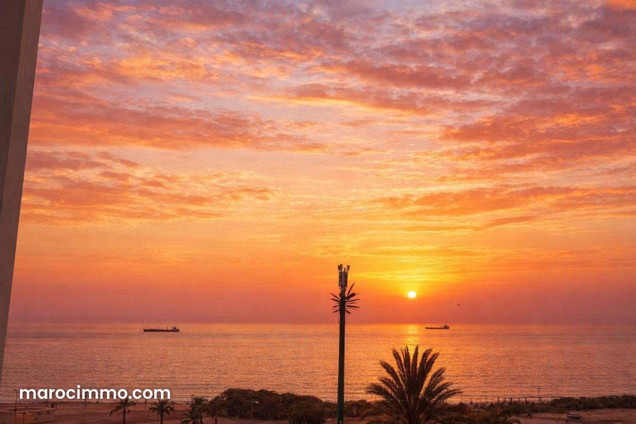 Appartement meublé 60 m², vue mer et montagne, Anza, Agadir — Agadir