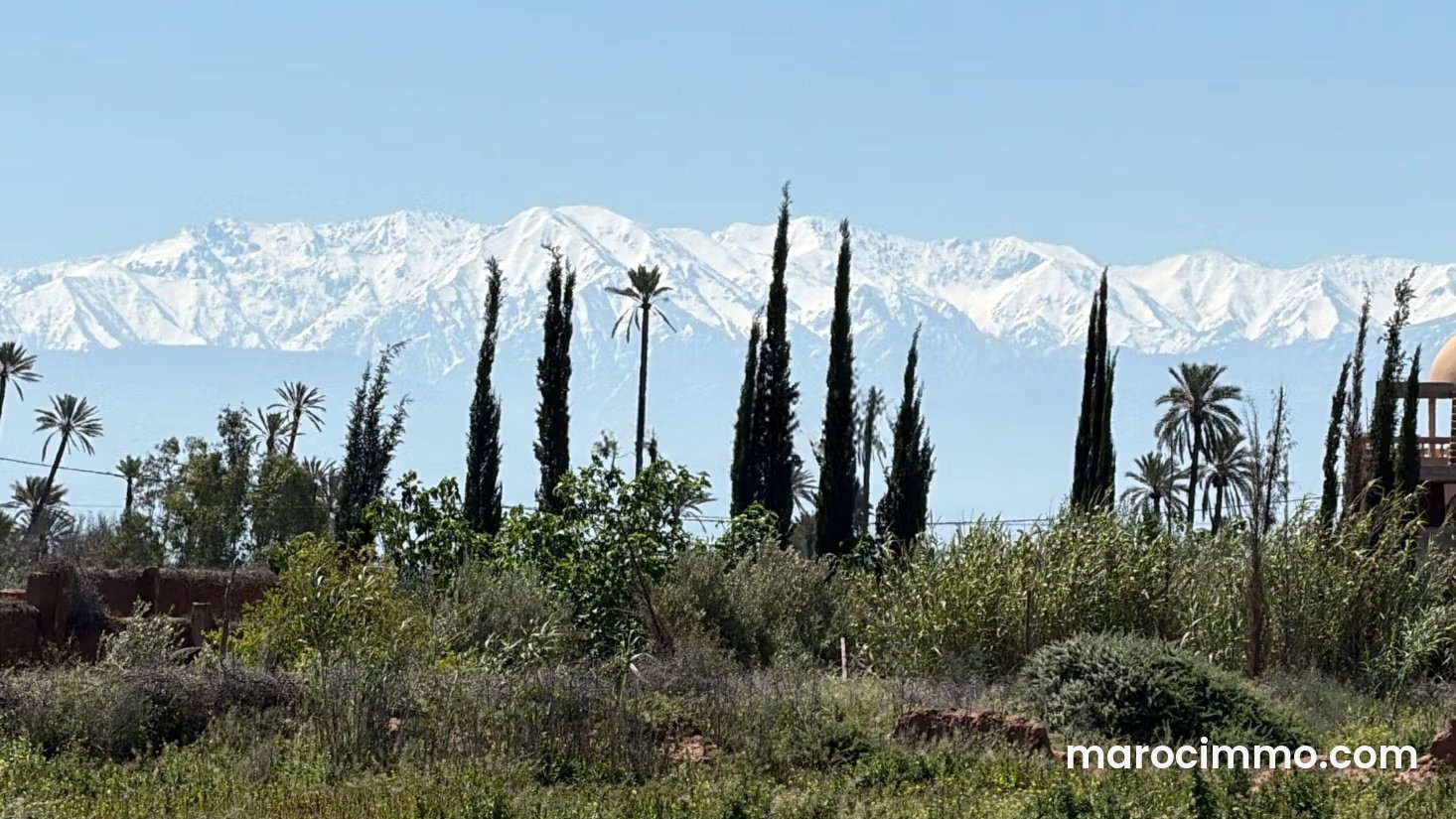Terrain 13 400 m² Route de Fès, Marrakech, vue Atlas — Marrakesh