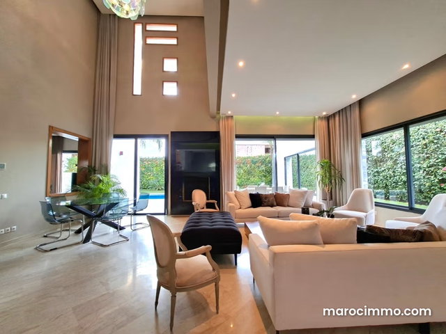 Superbe villa à louer à Bouskoura. 4 belles chambres — 5