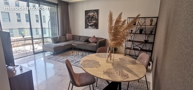 Bel appartement en location à Casablanca Finance City. Surface de 90 m². Meublé — 5