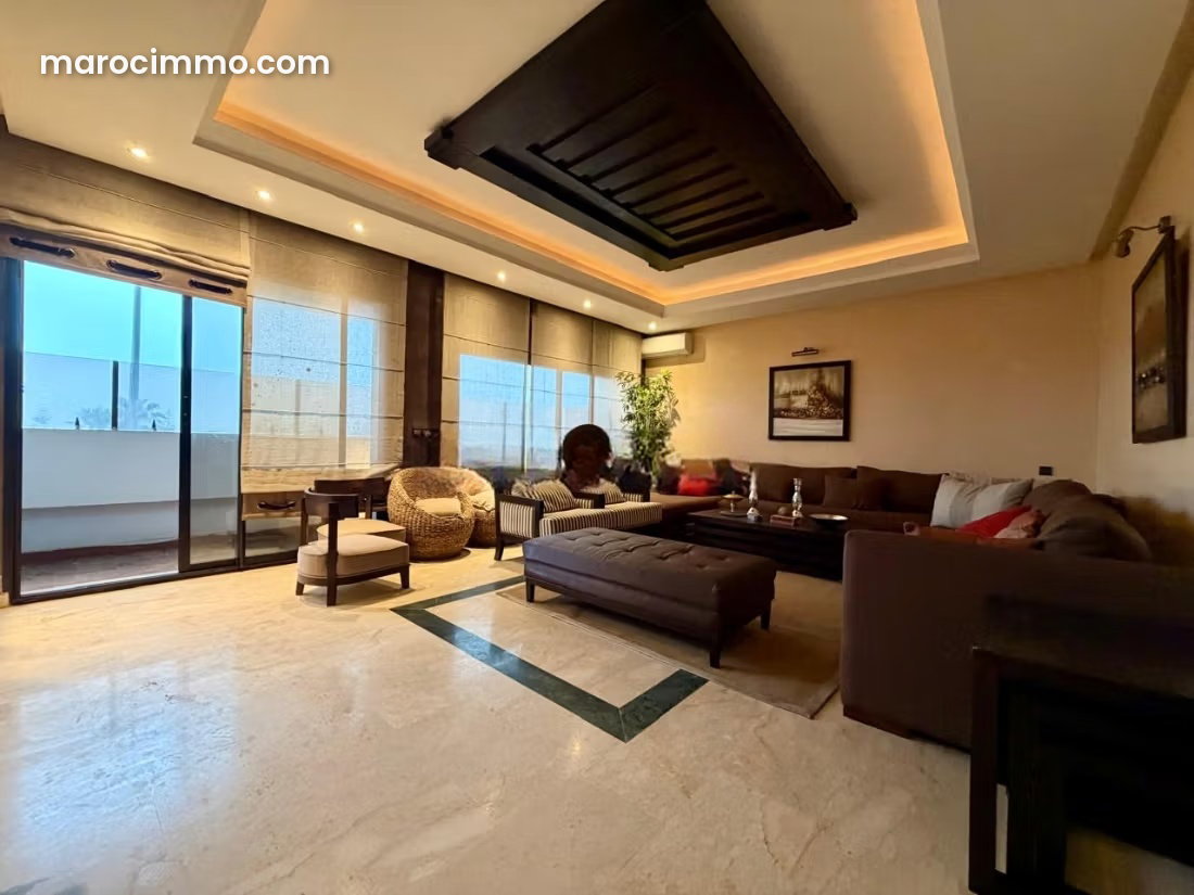 Appartement meublé 136 m² avec piscine à Contrebandier Temara — Temara
