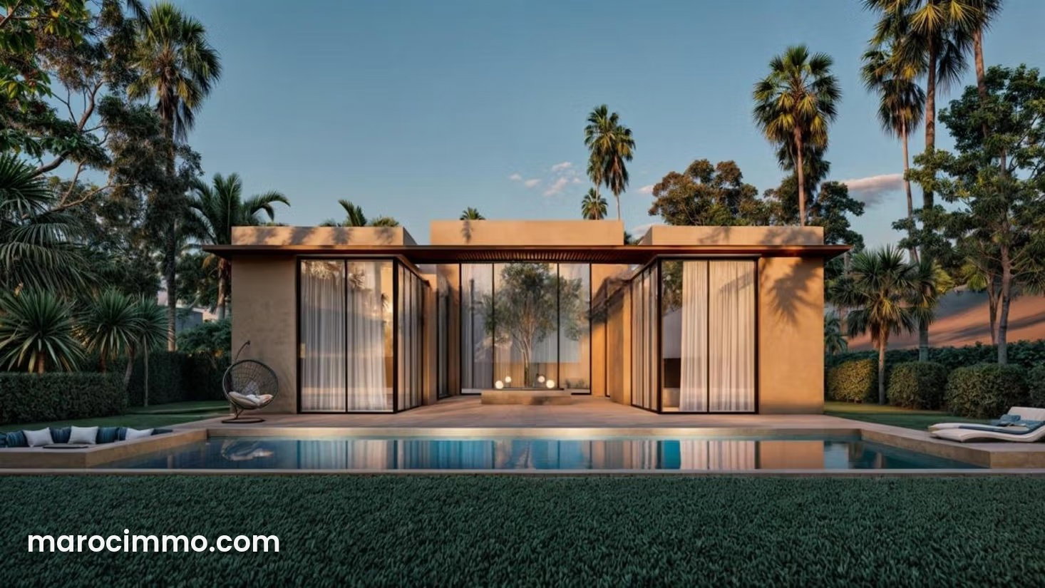 Villa contemporaine 338 m², piscine et vue montagne, Marrakech — Marrakech