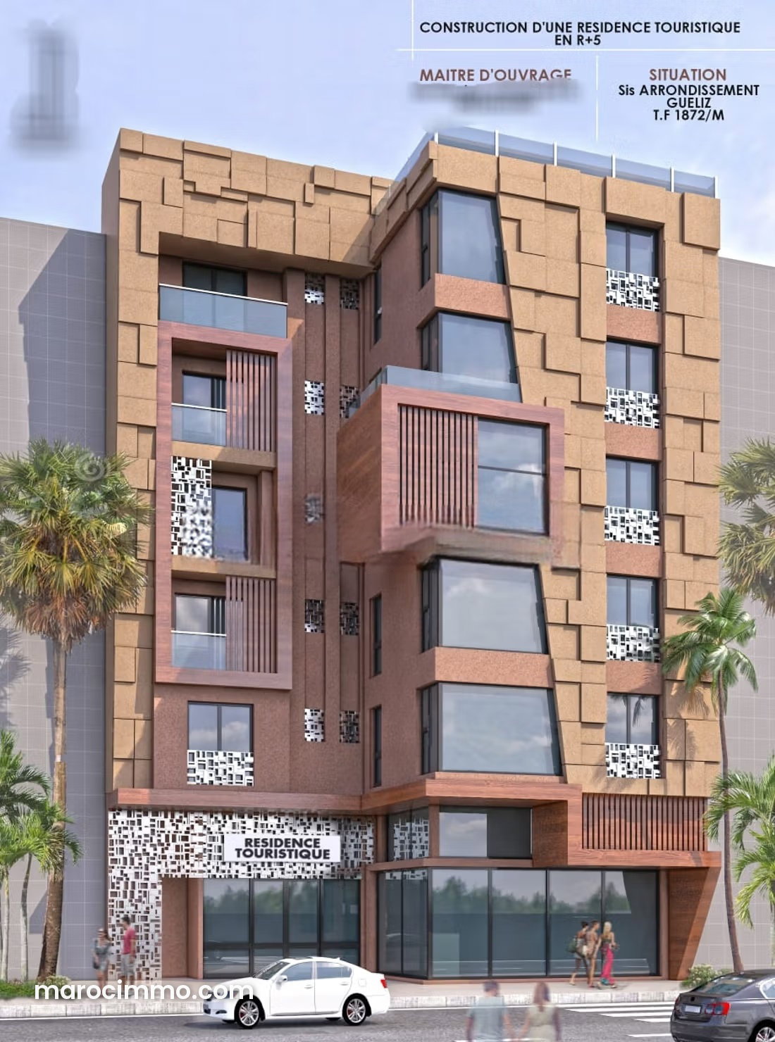 682 sqm plot in Gueliz, Marrakech, ideal for property development — Marrakesh