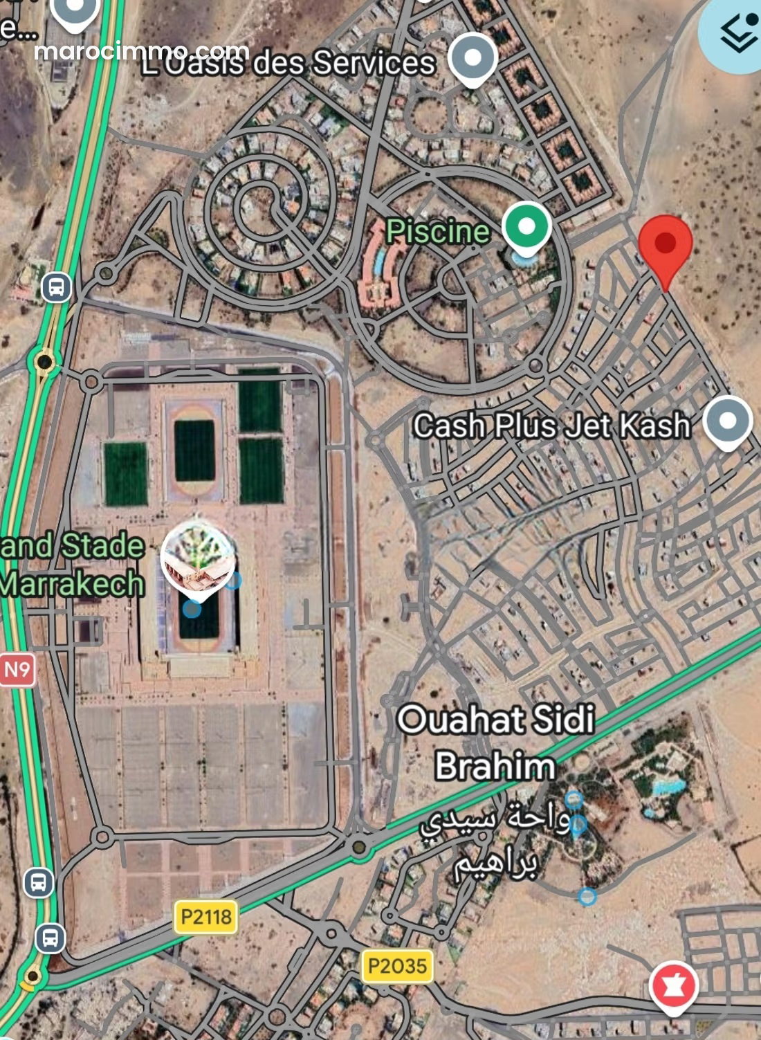 R2-Zoned Plot with Dual Frontage for Sale on Casablanca Road, Marrakech — Marrakesh