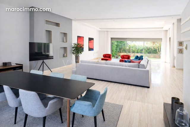 Modern Villa for Rent in Ain Diab – 4 Bedrooms, Pool, Secure Residence, — 2