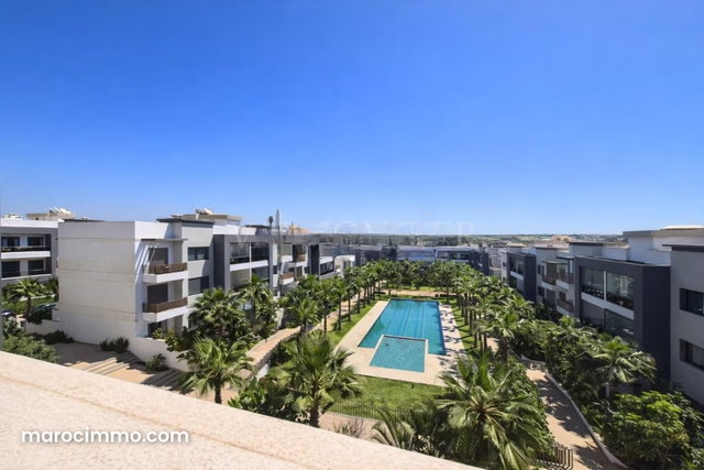 Appartement à louer Bouskoura Ville Verte 3chambres terrasse piscine résidence sécurisée — 2