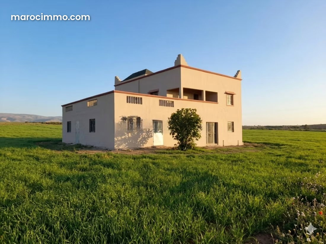 Terrain 1 hectare avec maison, Route d'Ourika, Marrakech — Marrakech