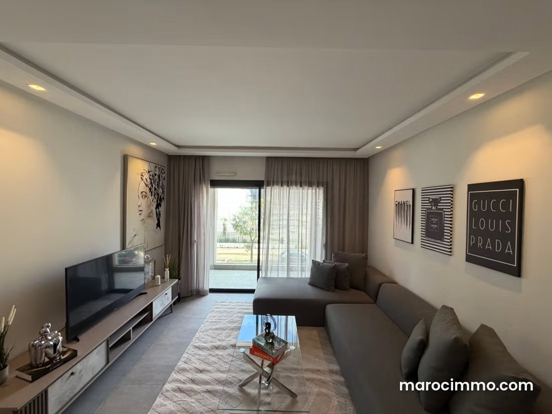 Appartement meublé 64 m², terrasse, Casablanca Finance City — Casablanca