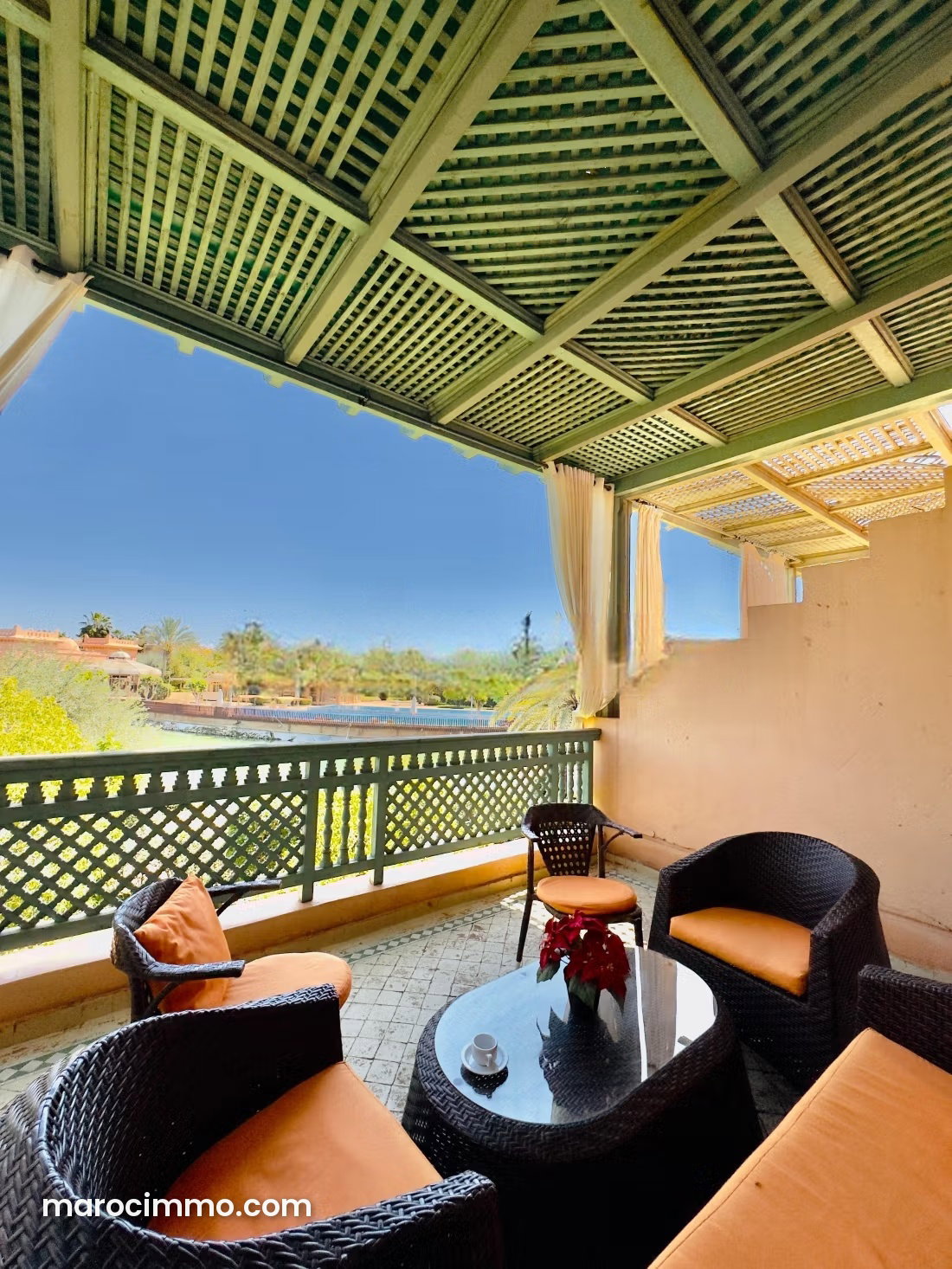 82 sqm apartment with lake-view terrace, Palmeraie Marrakech — Marrakesh