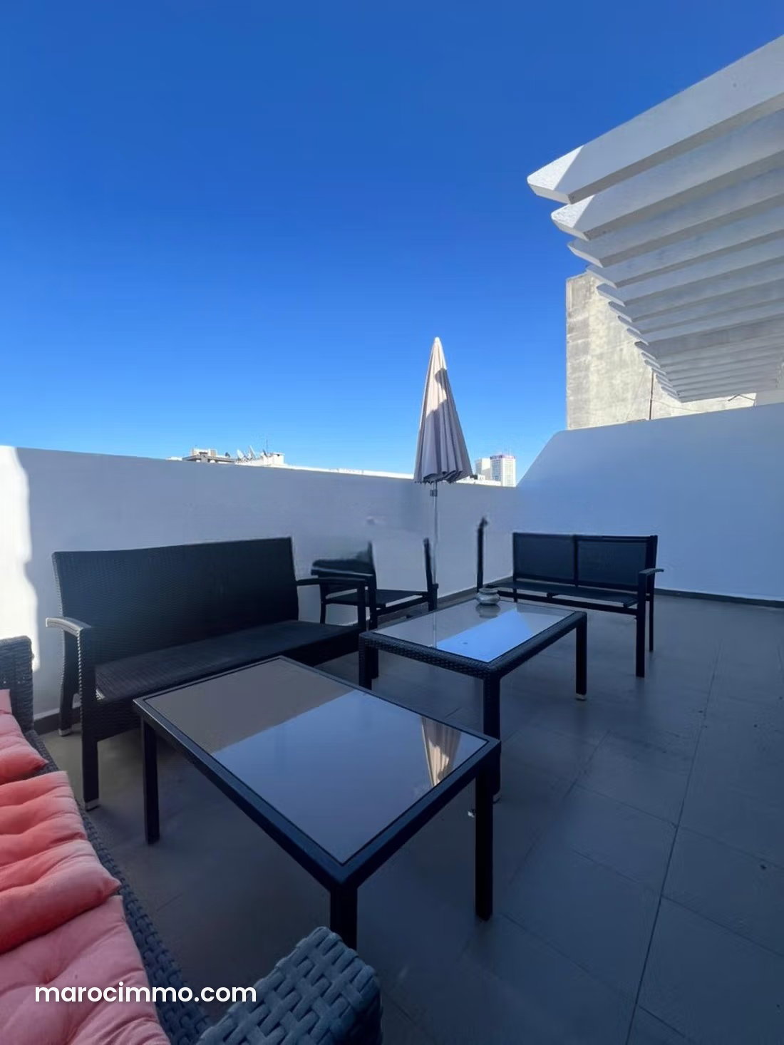 Furnished Apartment with Terrace, Racine, Casablanca — Casablanca