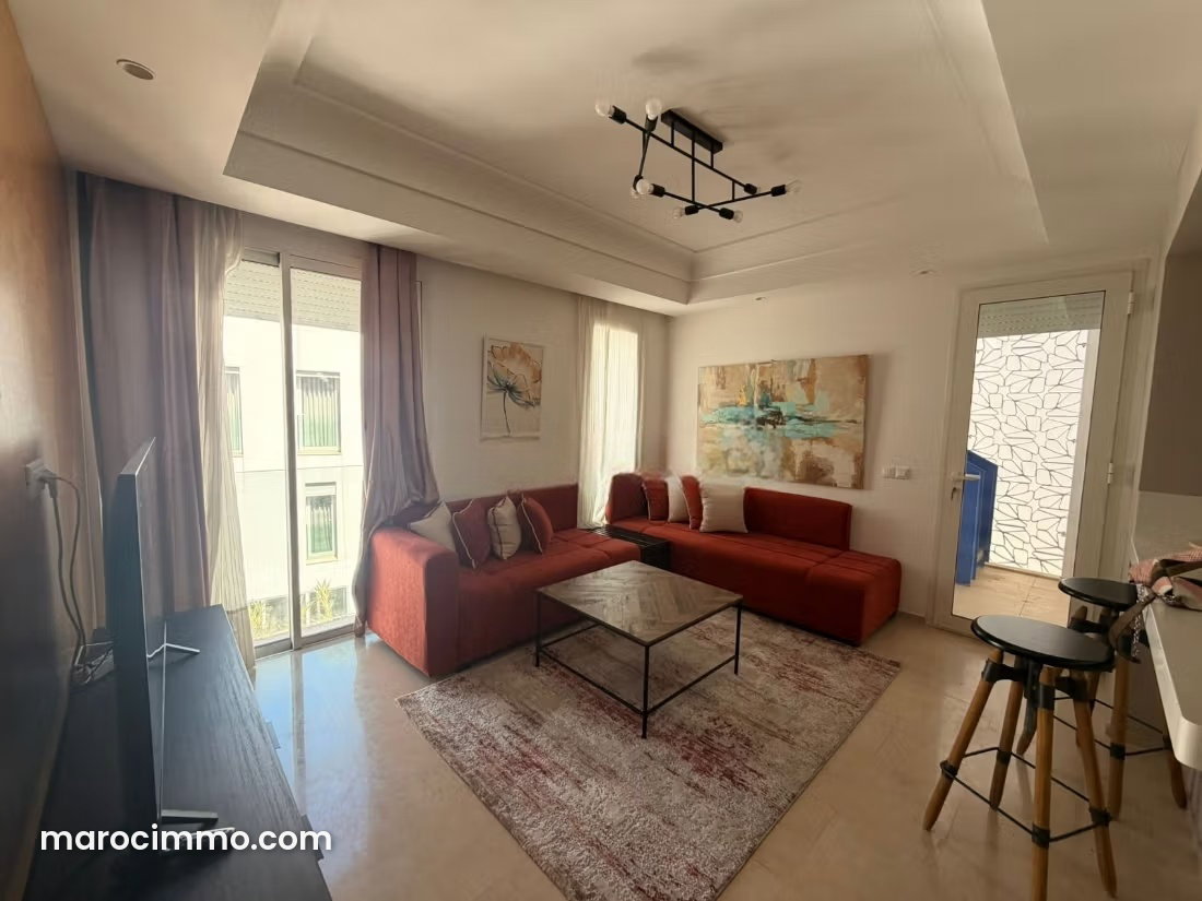 Furnished Duplex Studio with Terrace, Casablanca Finance City — Casablanca
