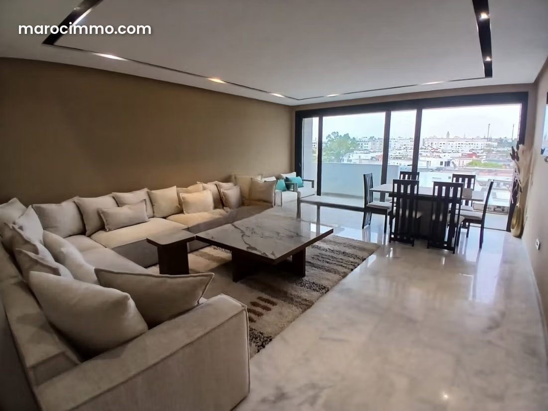 Appartement meublé 157 m², 3 chambres à louer, Riyad Rabat — Rabat