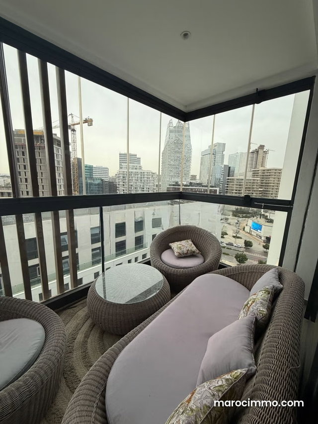 Superbe appartement à louer à Casablanca Finance City. 3 pièces confortables. Bien meublé — 2