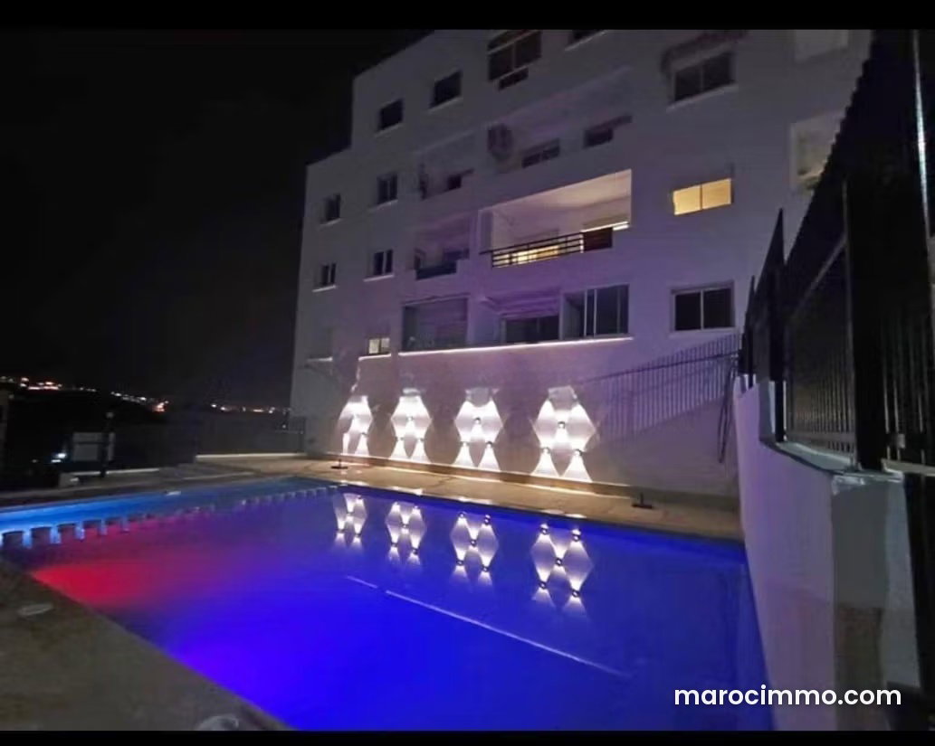 Appartement 100 m² vue baie, Manar, Tanger, 3 chambres, piscine — Tanger