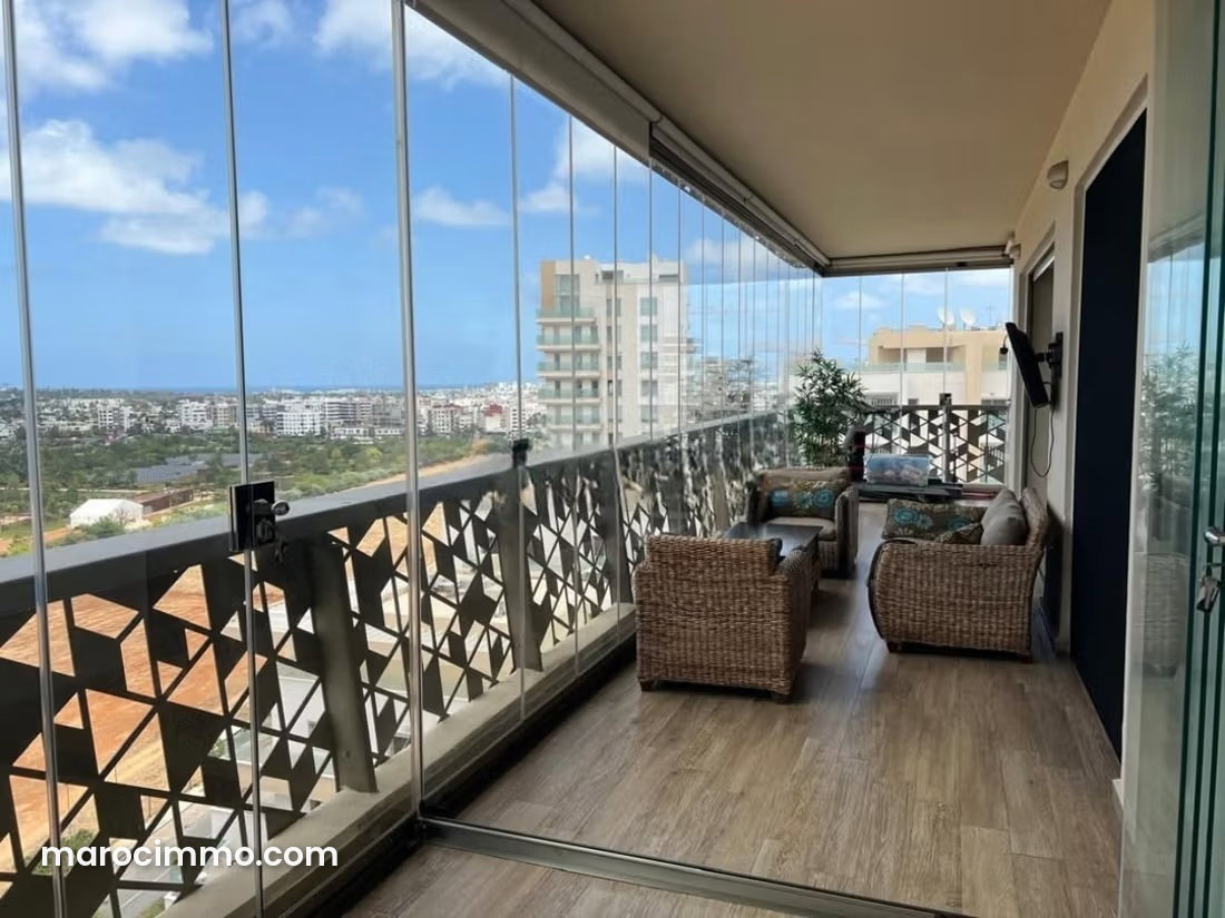 Furnished 160 m² Apartment with Terrace in Casablanca Finance City — Casablanca