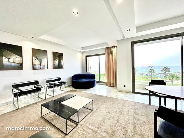 Louez cet appartement à Ain Diab. 3 belles chambres. Meublé — 4
