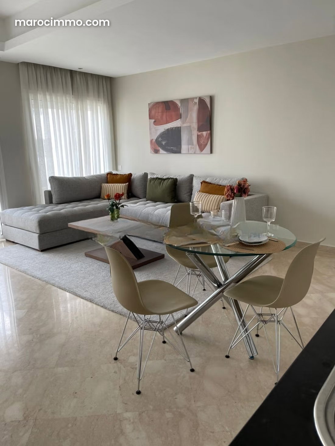 Appartement meublé à louer à Racine Casablanca — Casablanca