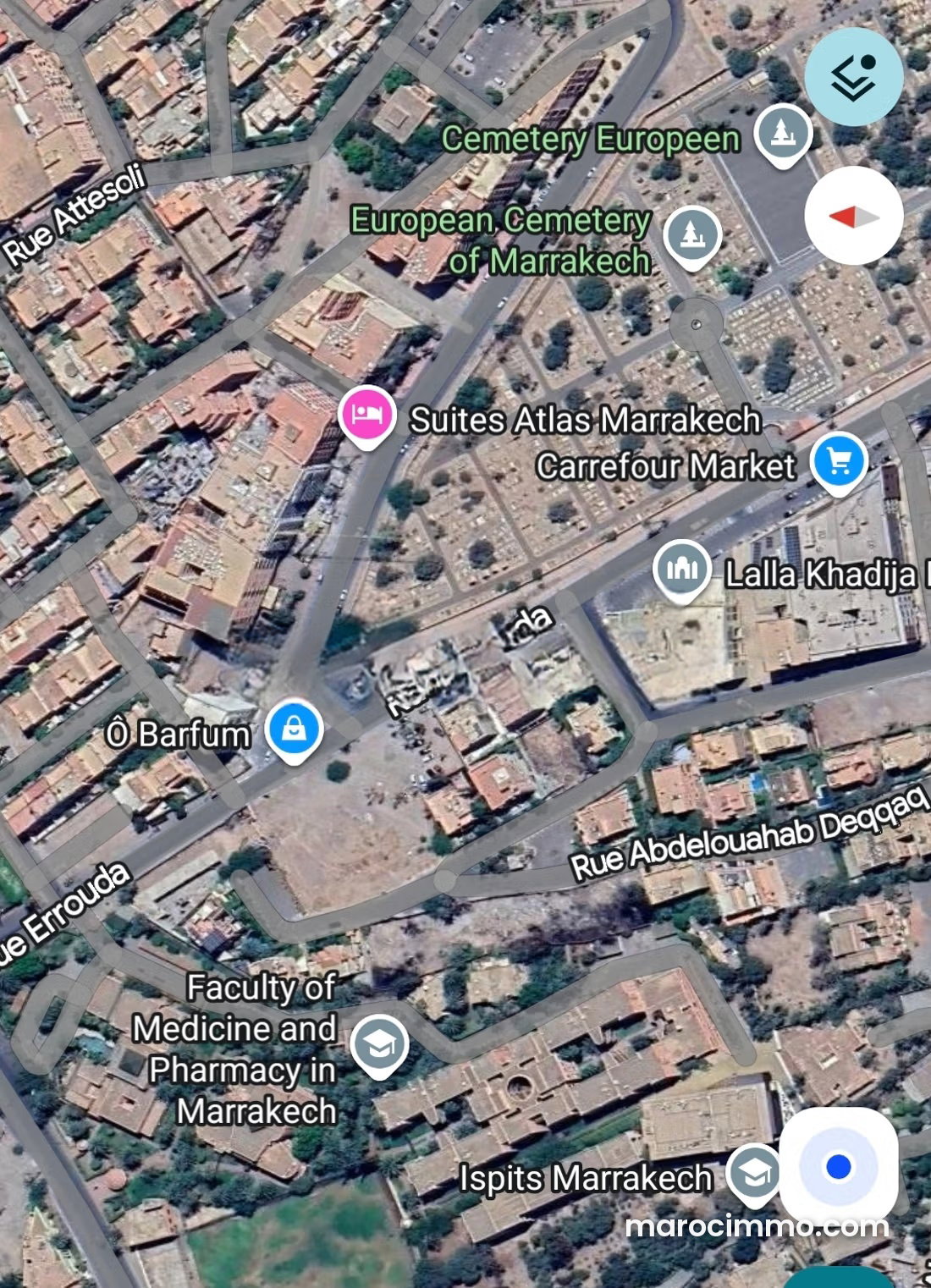 800 m² Commercial Plot with Dual Street Frontage, Guéliz, Marrakech — Marrakesh