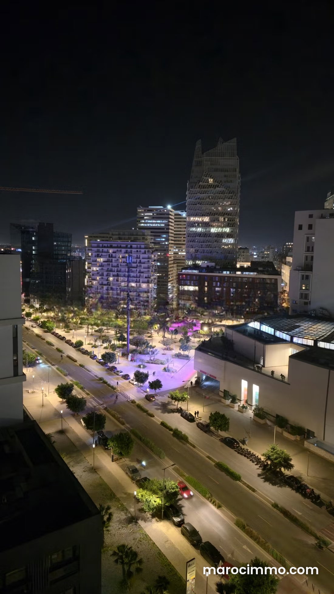 Studio meublé neuf, vue panoramique, Casablanca Finance City — Casablanca