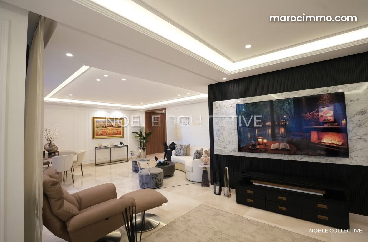 195 sqm Furnished Apartment with Sea Views, Aïn Diab Corniche, Casablanca — Casablanca