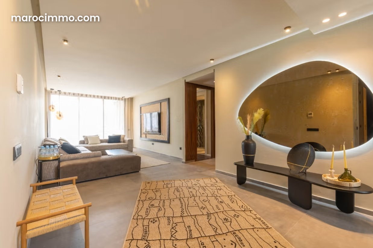 128 sqm Furnished Apartment with Pool, Palmier, Casablanca — Casablanca