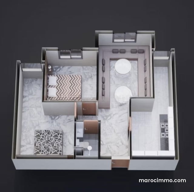 Appartement 55 m² Targa 2 chambres — Marrakech