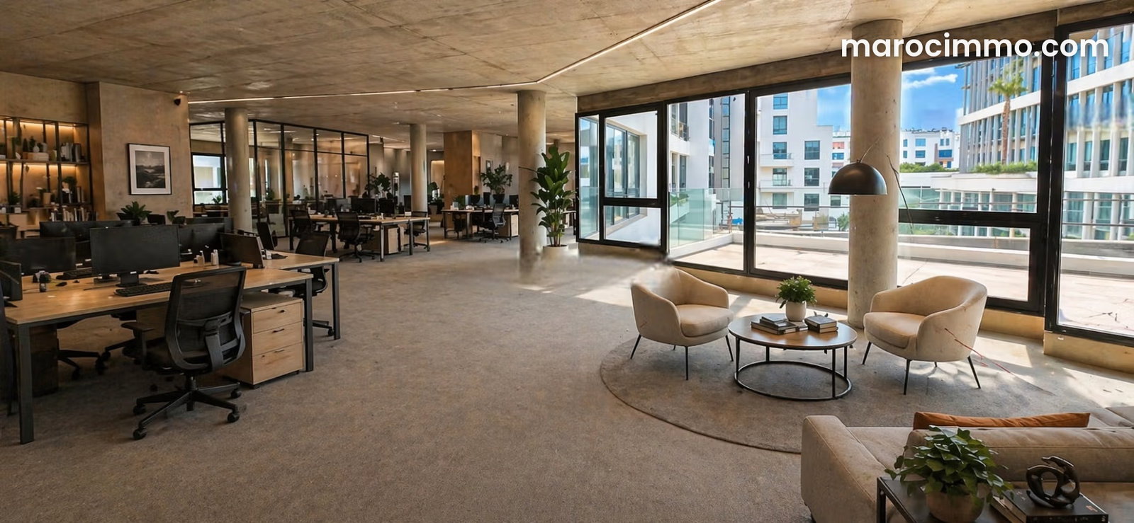 Office for rent in Racine, a recent building in the heart of the Golden Triangle — Casablanca