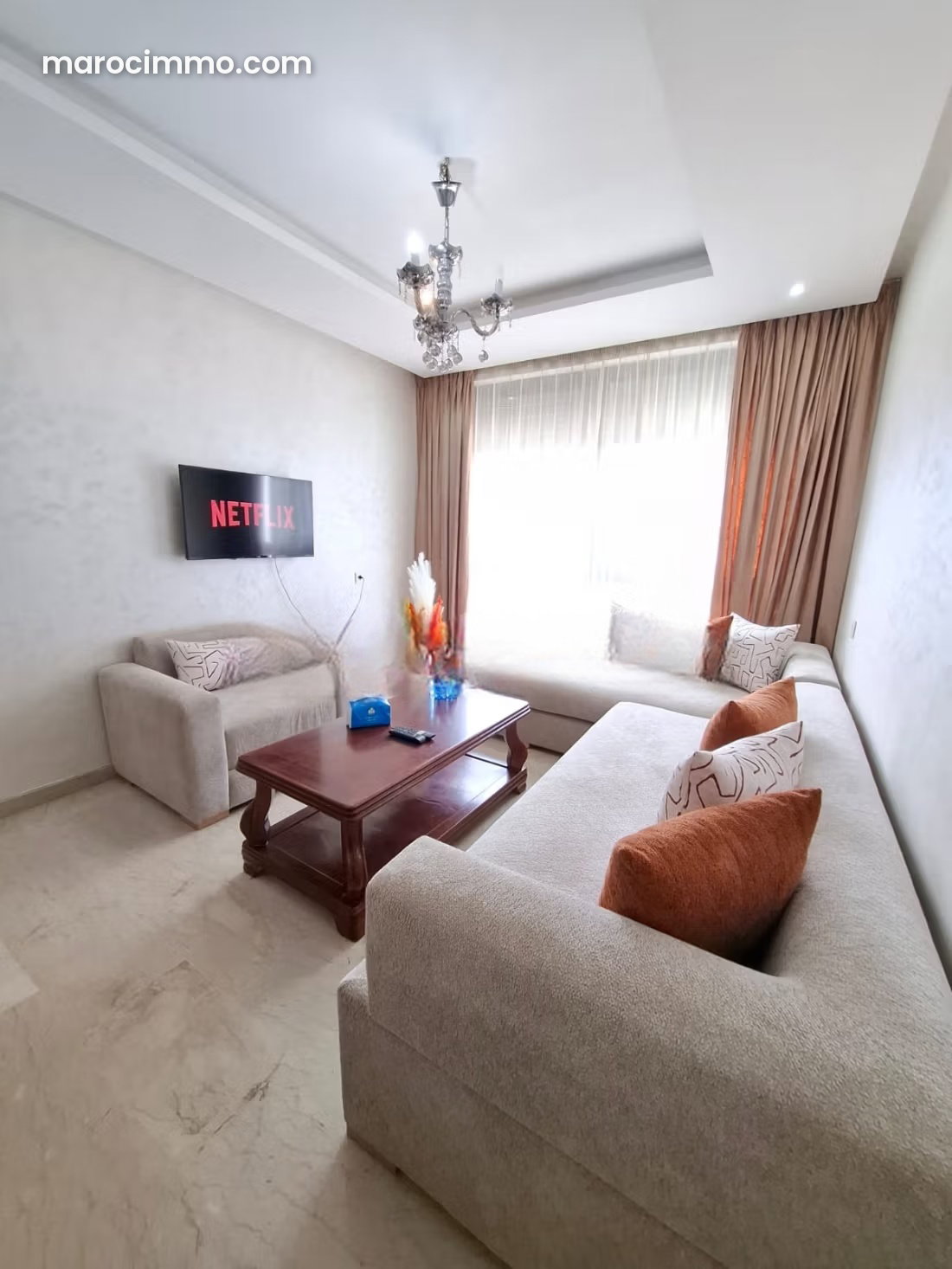 Appartement 3 pièces meublé, Founty, Agadir, location courte durée — Agadir