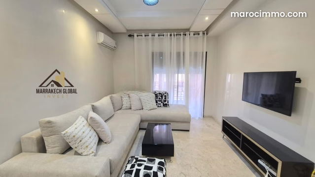Studio moderne meublé de 65 m² à louer longue durée avec piscine Guéliz, Marrakech — مراكش