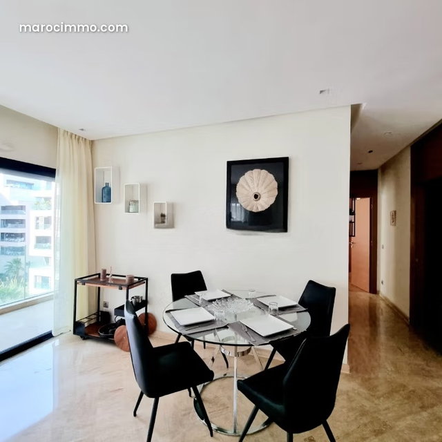 Louez cet appartement à Casablanca Finance City. 2 chambres. Bien meublé — 3