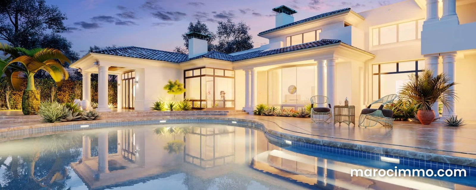 Villa 900 m² avec piscine et jardin à louer, Anfa Casablanca — Casablanca