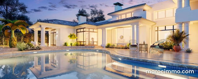 Villa de haut standing à louer à Anfa. 8 pièces. Belle terrasse et jardin — Casablanca